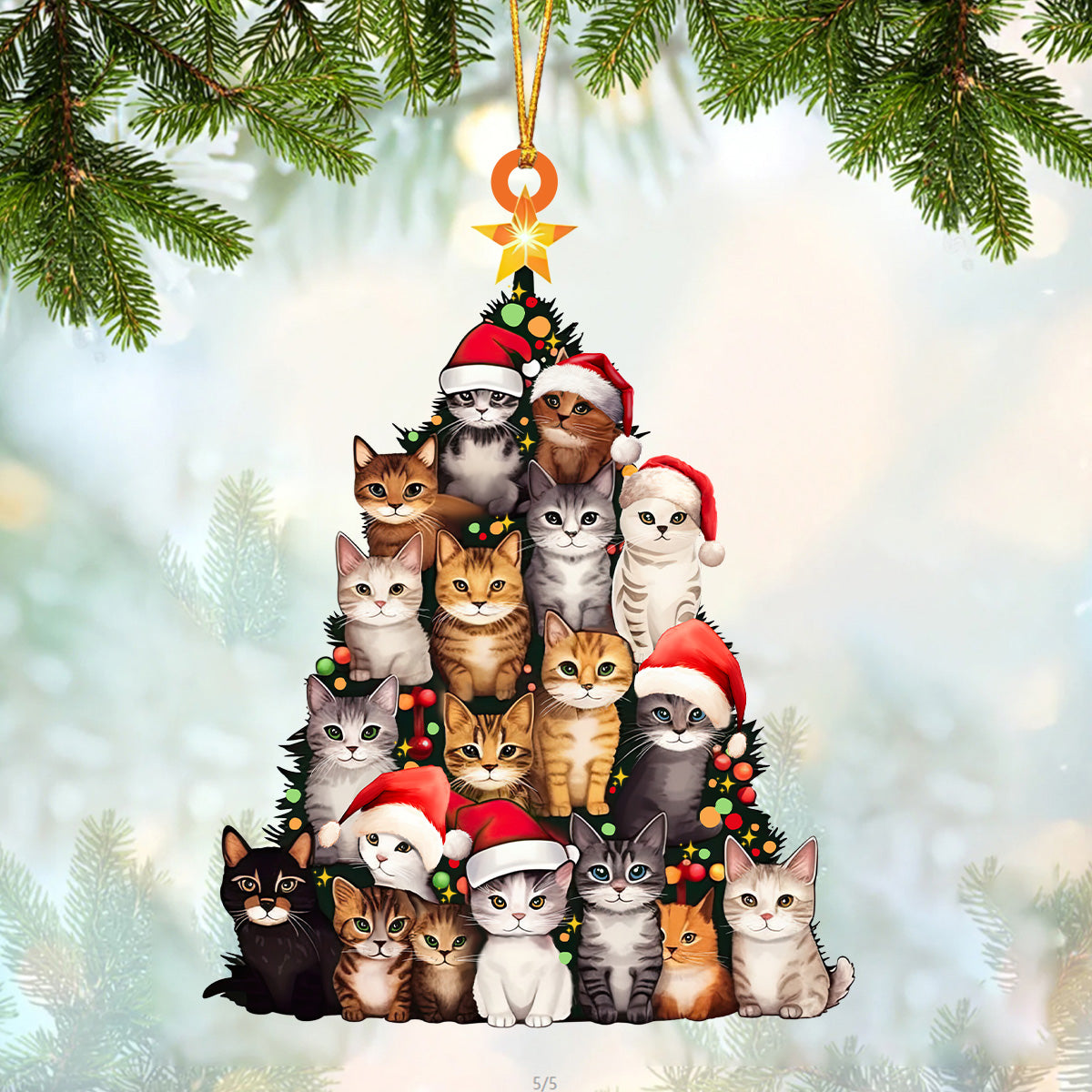 Cats Acrylic Ornament - Gift For Cat Lovers - 2024 New Release