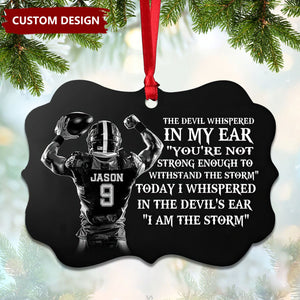 I Am The Storm - Personalized Football Boy Christmas Ornament, Gifts For Football Lovers - 2024 New Release