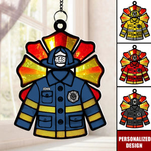 Personalized Suncatcher Ornament-Gifts For Firefighters