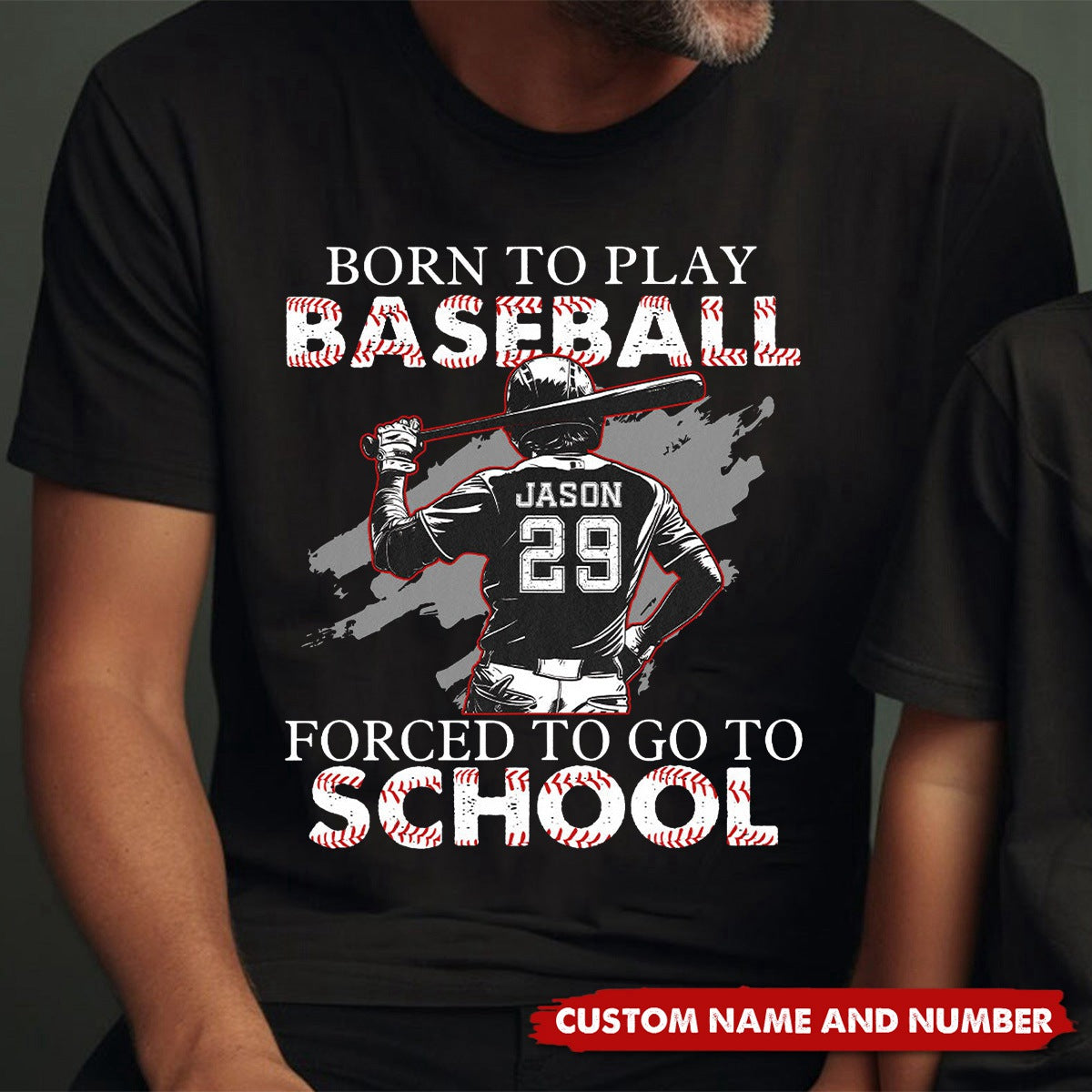 Personalized Funny Back To School Baseball Boy T-shirt, Born To Play Baseball, Gift For Kids Baseball Lovers