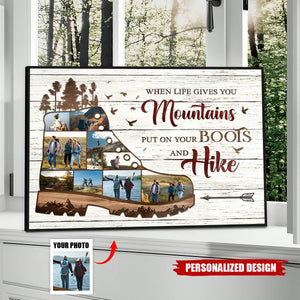 Hiking Photo-Personalized Poster-Gift for Friends,Hiking Lover