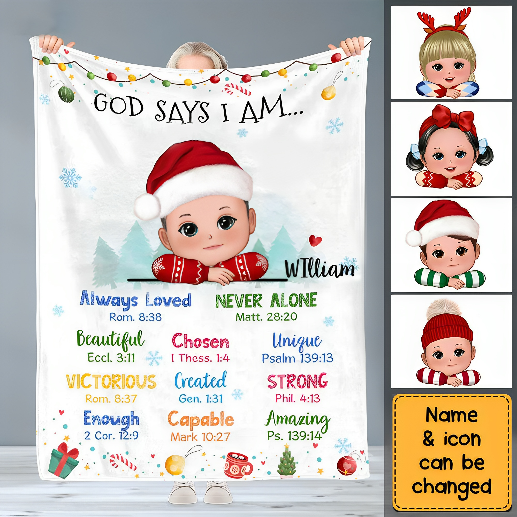 Gift For Kids God Says I Am Blanket