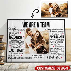 We Are A Team-Personalized Poster-Gift For Couples