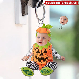 Funny Halloween Custom Face For Kids Personalized Acrylic Photo Keychain