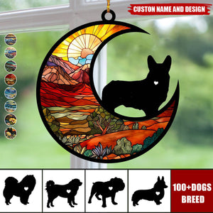 Personalized Dog Loss Memorial Ornament Custom Suncatcher Ornament