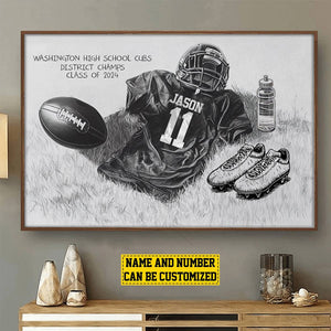 Personalized Class Football Team Poster-Poster Gift For Football Team Members