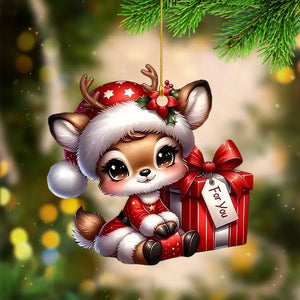 Cartoon Fawn Christmas Ornaments-2024 New Release