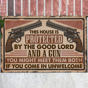 This House Is Protected by the Good Lord and a Gun Doormat