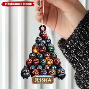 Personalized Owl Christmas Ornament-Gift For Owl Lover-2024 New Release