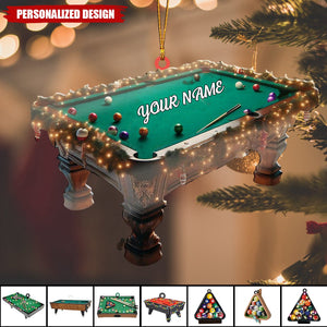 2024 New Release Personalized Billiard Holiday Christmas Ornament-Gifts For Pool Balls Lovers