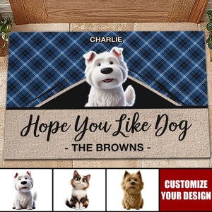 Hope You Like Dogs - Pets Personalized Home Decor Decorative Mat - House Warming Gift For Pet Owners, Pet Lovers