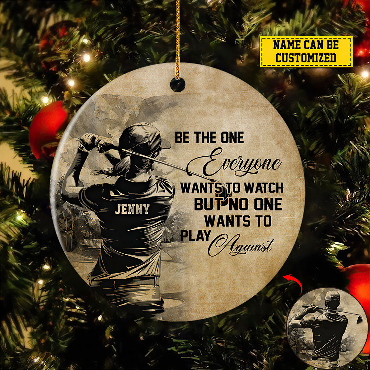 2024 New Release No One Wants To Play Against-Personalized Motivational Golf Ornament-Gifts For Golf Lovers