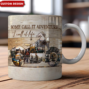 I Call It Life - Motorcycle Photo Collage Personalized Mug