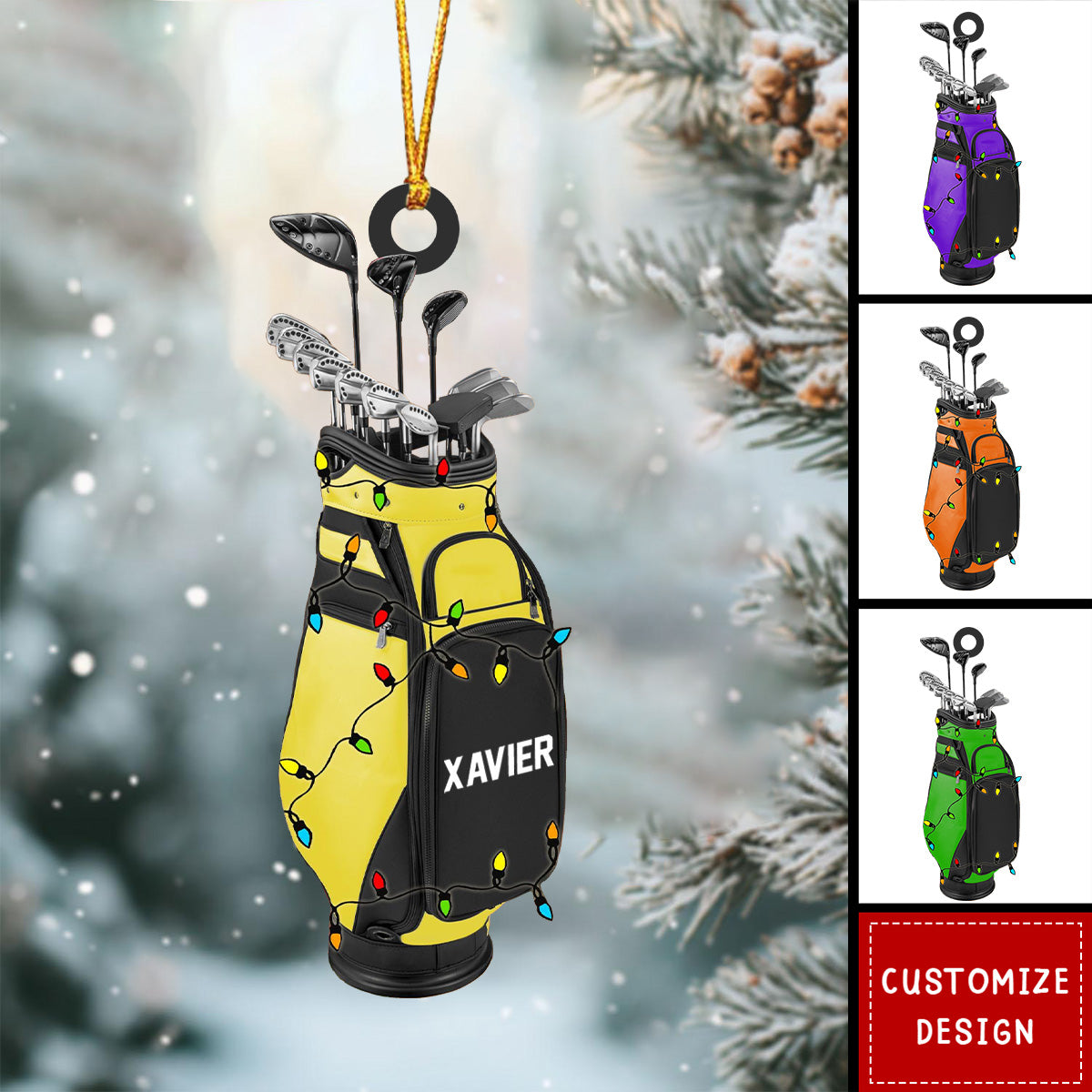 Personalized Golf Backpacks Christmas Ornament Gift For Golf Lovers - 2024 New Release