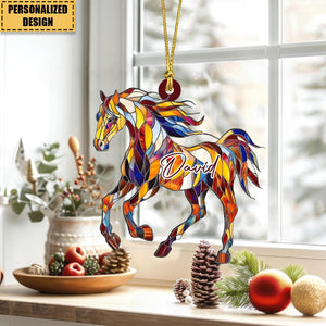 Horse Art Ornament-Personalized Ornament-Gift For Horse Lovers-2024 New Release