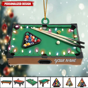 2024 New Release Personalized Billiard Holiday Christmas Ornament-Gifts For Pool Balls Lovers