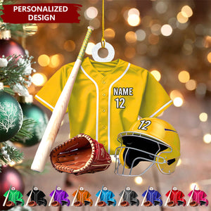 Personalized Name Number Baseball Christmas Ornaments-Gifts For Baseball Lovers-2024 New Release