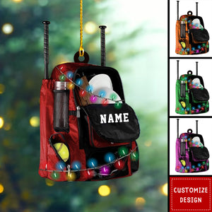 Personalized Softball Bag Christmas Ornament-Gifts For Baseball Lovers-2024 New Release