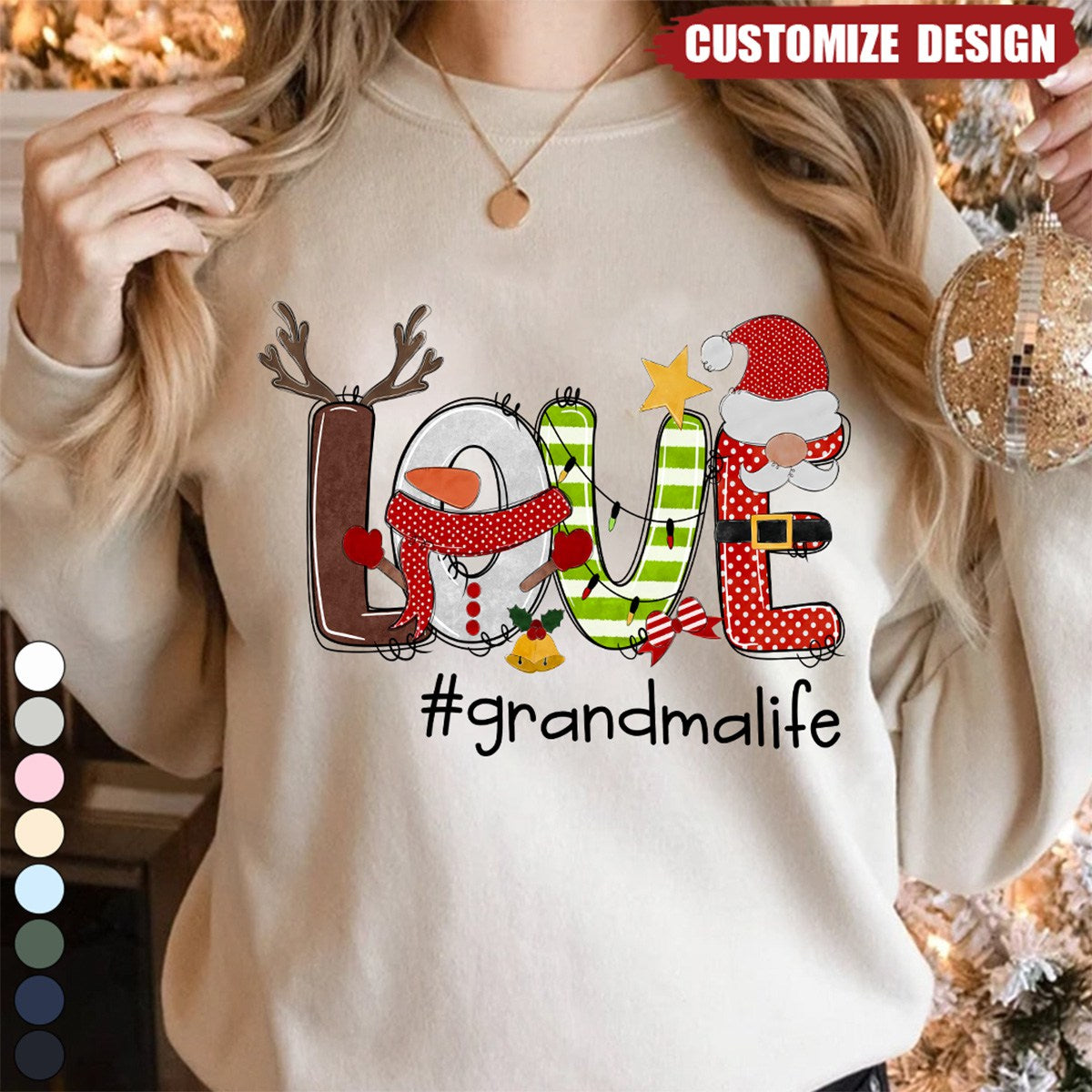 2024 New Release Christmas Snowman Love Grandma and Grandkids