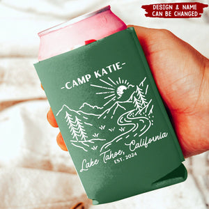 Personalized Camp Can Cooler, Party Favors, Party Gifts