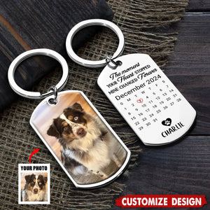 Custom Photo A Loyal Heart Never Fades-Memorial Personalized Keychain-Gift For Pet Lover