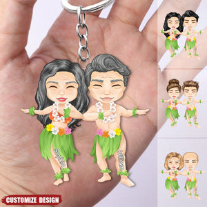 Personalized Oasis Couple Keychain - Gift For Couple