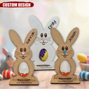 Personalised Bunny Easter Creme Egg Holder, Gifts For Kids