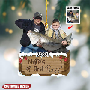 Custom Fishing Photo Ornament Christmas Ornaments - Fish Lovers Gifts  - 2024 New Release