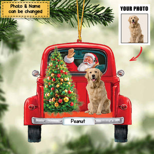 Dog Lovers - Santa & Dog Christmas - Personalized Ornament