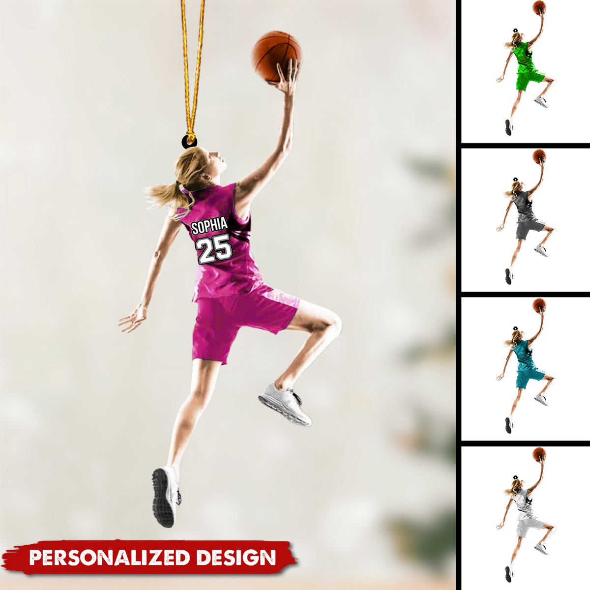 Personalized Basketball Ornament-Gift for Basketball Girl-2024 New Release