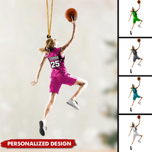 Personalized Basketball Ornament-Gift for Basketball Girl-2024 New Release