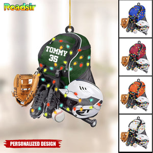 Personalized Baseball Bag Christmas Ornament-Gift for Baseball Team-2024 New Release