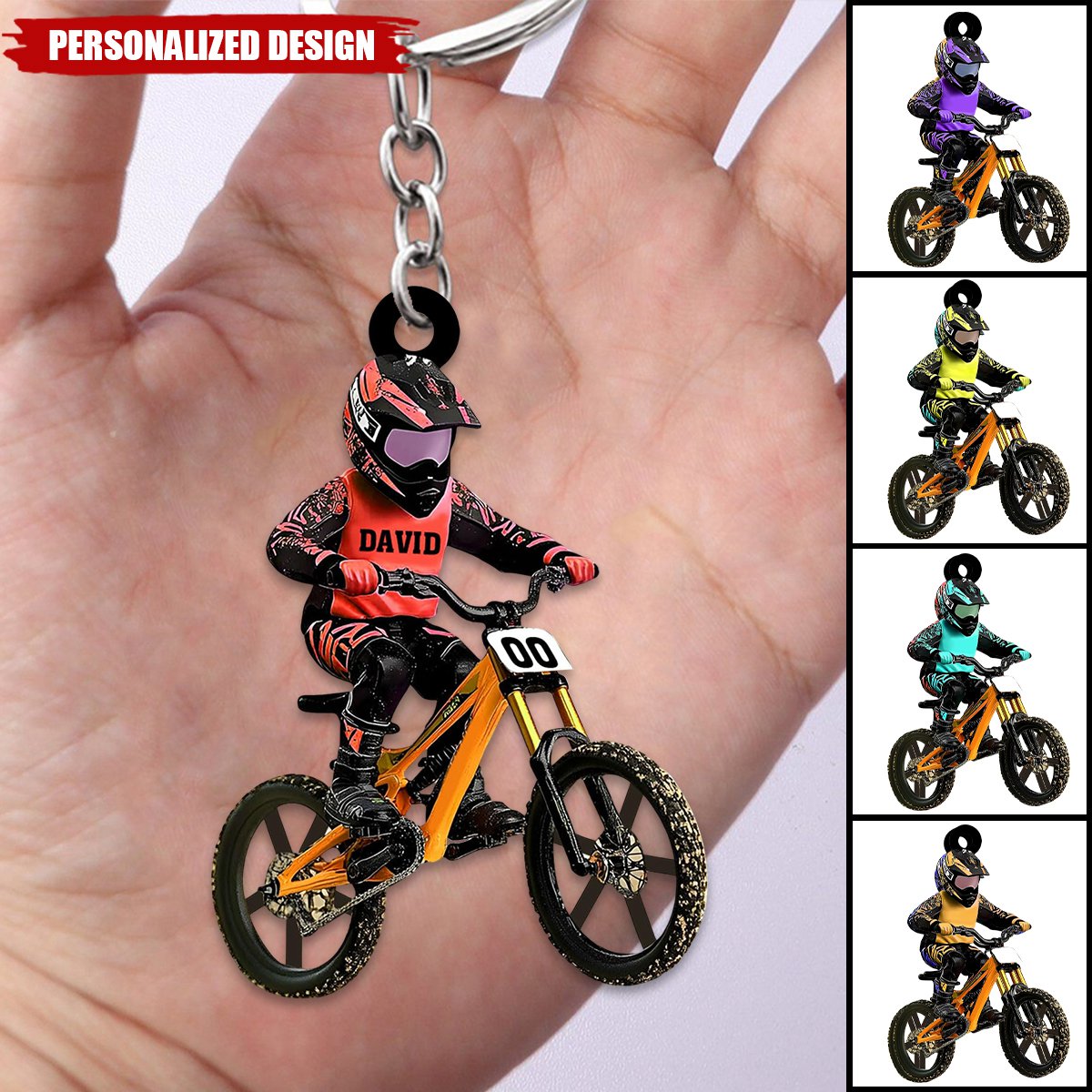 Personalized Bicycle Keychain-Gift For Bicycle Lover