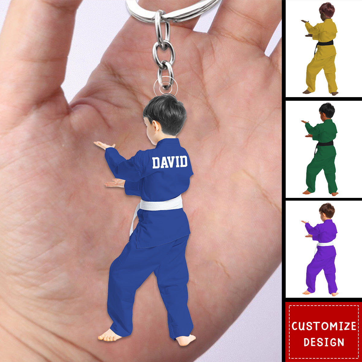 Personalized Kid Karate,Jiu Jitsu,Judo Keychain - Gift For Karate,Jiu-Jitsu Lovers