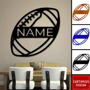 Personalized American Football Metal Wall Art - Gift For American Football Players