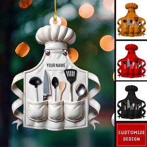 Personalized Chef Apron Ornament-Gift for Chef-2024 New Release