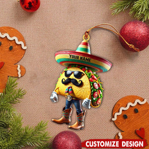 Personalized Taco Christmas Ornament Gift For Taco Lovers-2024 New Release