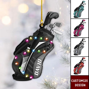 Personalized Golf Bag Acrylic Christmas Ornament - 2024 New Release