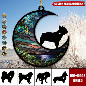 Personalized Dog Loss Memorial Ornament Custom Suncatcher Ornament