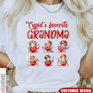 Personalized Cupid's Favorite Grandma T-Shirt