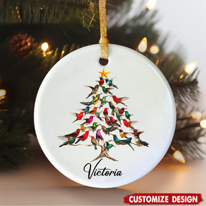 Personalized Hummingbird Ceramics Christmas Ornament - Gift For Hummingbird Lover - 2024 New Release