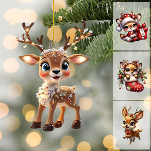 Cartoon Fawn Christmas Ornaments-2024 New Release