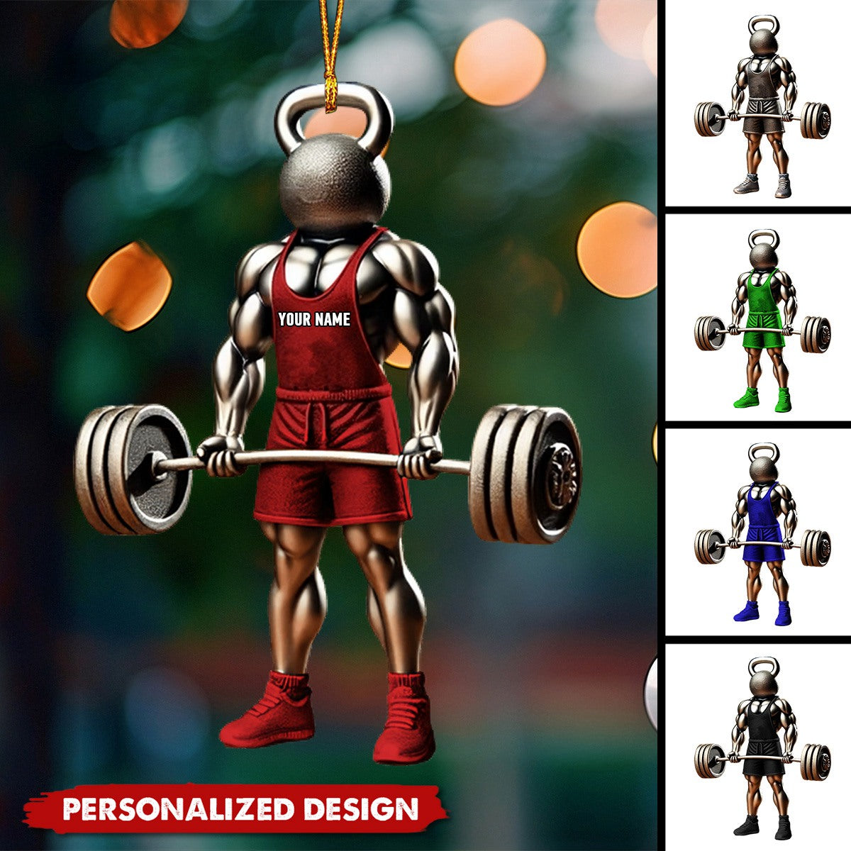 Personalized Weightlifter Christmas Ornament-Gift for Weightlift Lover-2024 New Release