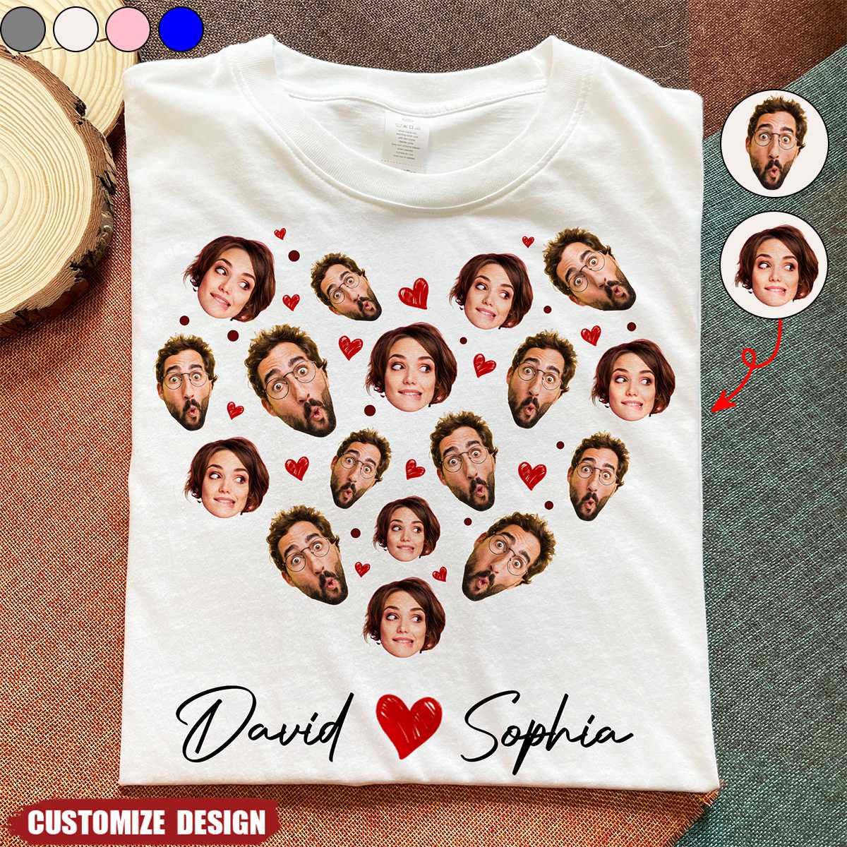 Funny Lover Face - Personalized Photo Shirt