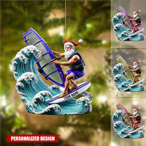 Personalized Windsurfing Santa Ornament-Gift For Surfing Enthusiasts-2024 New Release