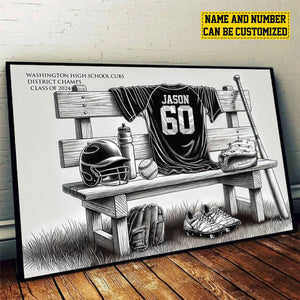 Personalized Class Baseball Team Poster-Poster Gift For Baseball Team Members