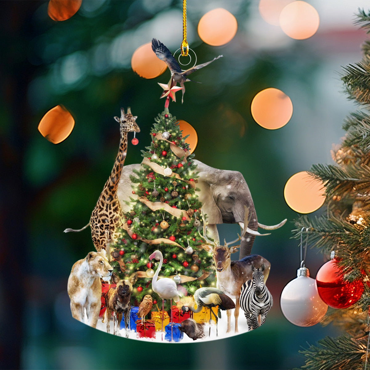 Animal Christmas Tree Ornament - Animal Lovers Gift