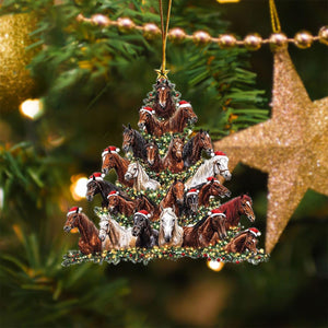 Funny Horse Christmas Tree Ornament-Gift For Horse Lover-2024 New Release