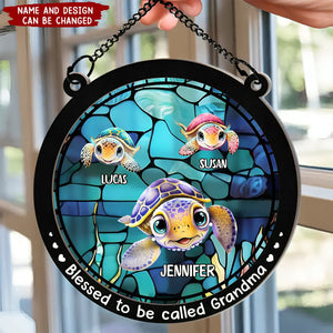 Blessed To Be Called Turtle Summer - Personalized Window Hanging Suncatcher Ornament