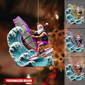 Personalized Windsurfing Santa Ornament-Gift For Surfing Enthusiasts-2024 New Release